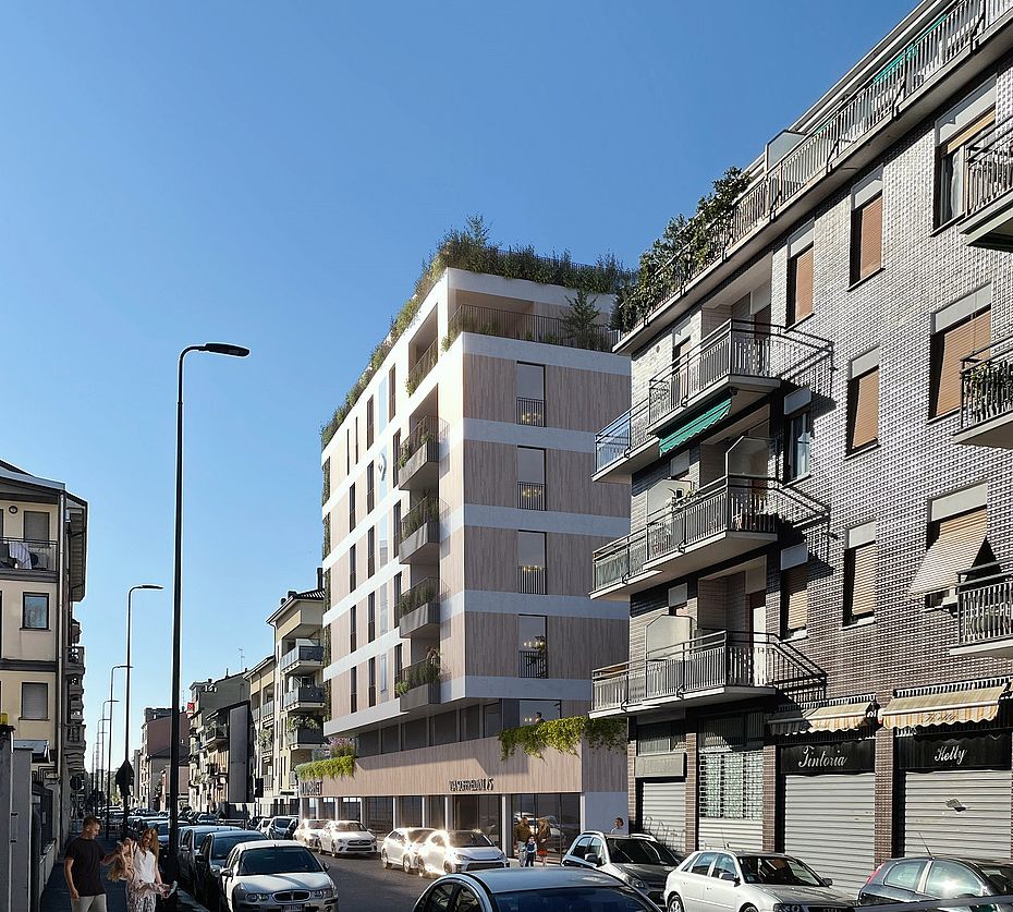 Elemento prefabbricato legno-calcestruzzo V2 Legno con prefabbricazione precisa e architettura ecologica
