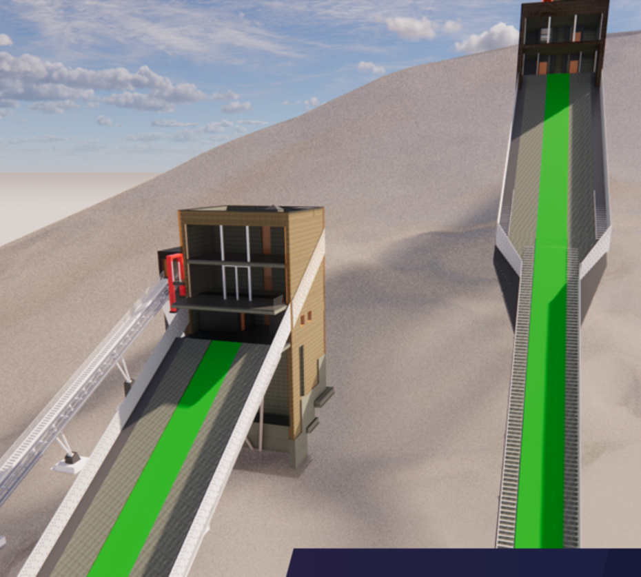 Rendering 3D elemento prefabbricato in calcestruzzo
